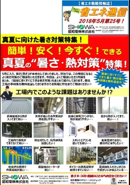 真夏に向けた暑さ対策特集！