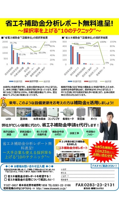 省エネ補助金分析レポート最新版作成しました！