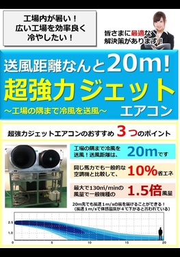 送風距離なんと20m！超強力ジェットエアコン