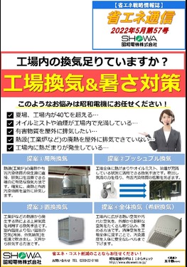 工場換気＆暑さ対策特集！