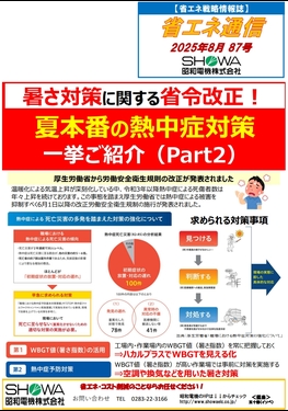 暑さ対策に関する省令改正！ 夏本番の熱中症対策一挙ご紹介(Part2)