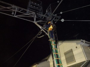 列車無線同軸ケーブル工事