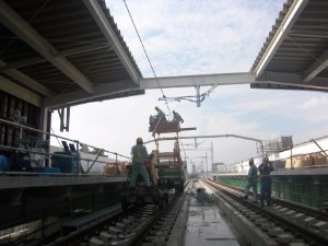 電車線工事